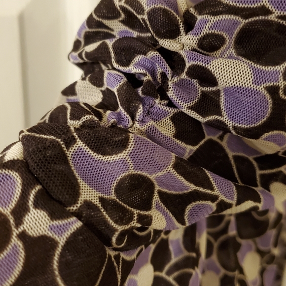 Zara Cap Sleeve Turtleneck with Ruched Neck - Picture 3 of 7